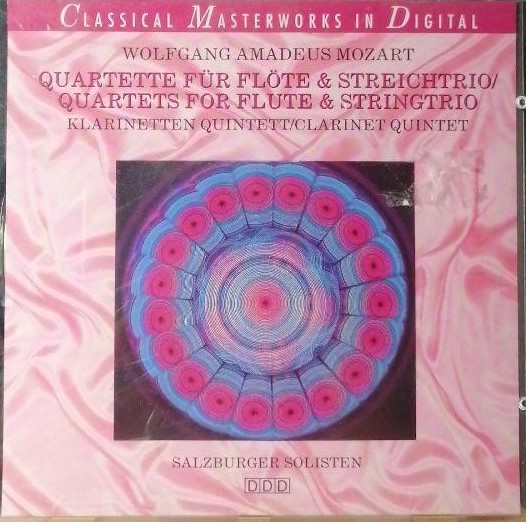 Wolfgang Amadeus Mozart 'quartets for flute & stringtrio clarinet quintet ' CD/1991/Classic/Germany