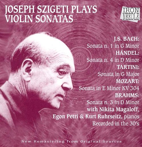 Joseph Szigeti 'Bach, H?ndel, Tartini, Mozart, Brahms' CD/1995/Classic/Italy