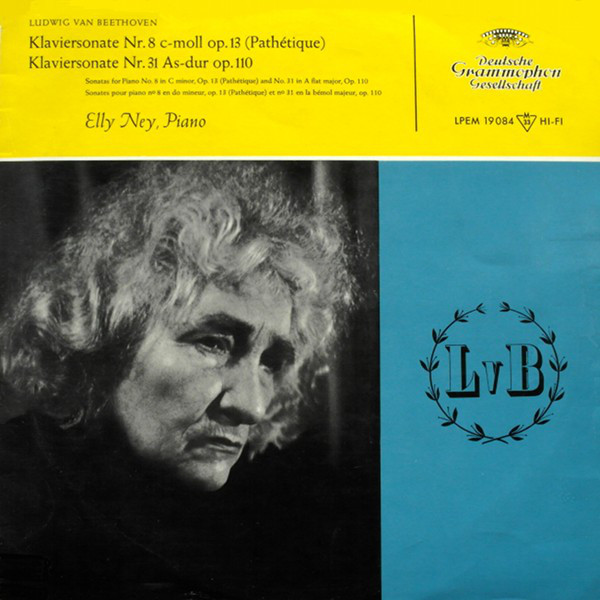 Ludwig van Beethoven 'Elly Ney 'Klaviersonate Nr. 8 C-moll Op. 13t' LP/1957/Classic/Germany/Nm