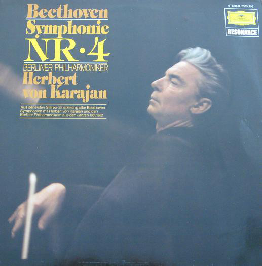 Ludwig van Beethoven 'Herbert von Karajan'Symphonie N4' LP/1965/Classic/Germany/Nm