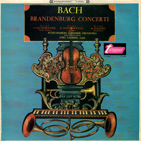 Johann Sebastian Bach 'Brandenburg Concerti  1, In F /  2, In F /  3, In G' LP/1965/Classic/UK/Nm
