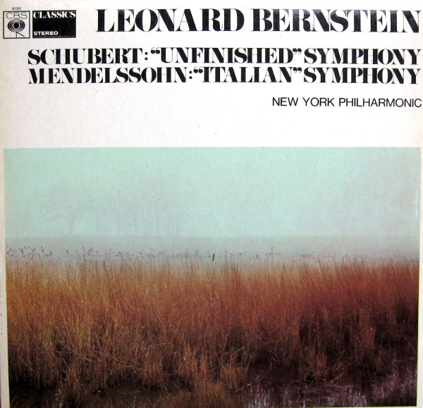 Franz Schubert 'Mendelssohn 'Leonard Bernstein 'Symphony' LP/1968/Classic/UK/Nm