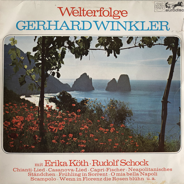 Gerhard Winkler 'Welterfolge' LP/Classic Opera/Germany/Nm