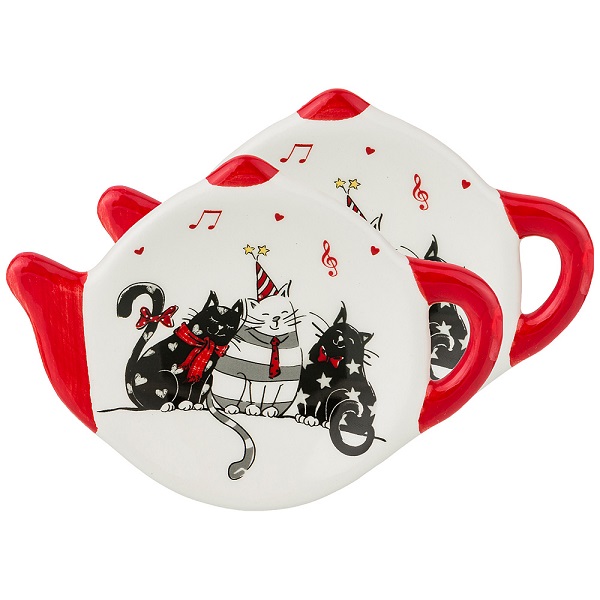 Подставка для чайных пакетиков Lefard Party Cats 2 шт Подставка для чайных пакетиков Lefard Party Cats 2 шт