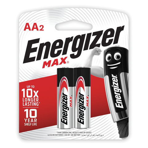 Батарейки Energizer Max AA LR06 15А алкалиновые пальчиковые 2 шт