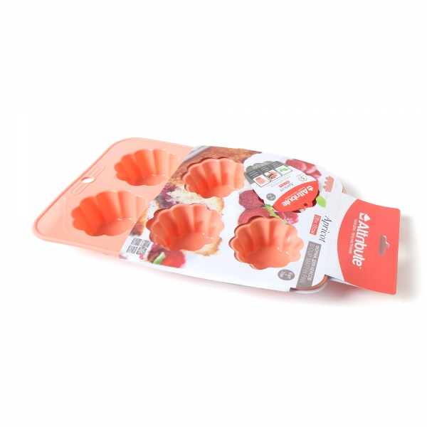 Форма для выпечки Attribute Apricot 6 ячеек