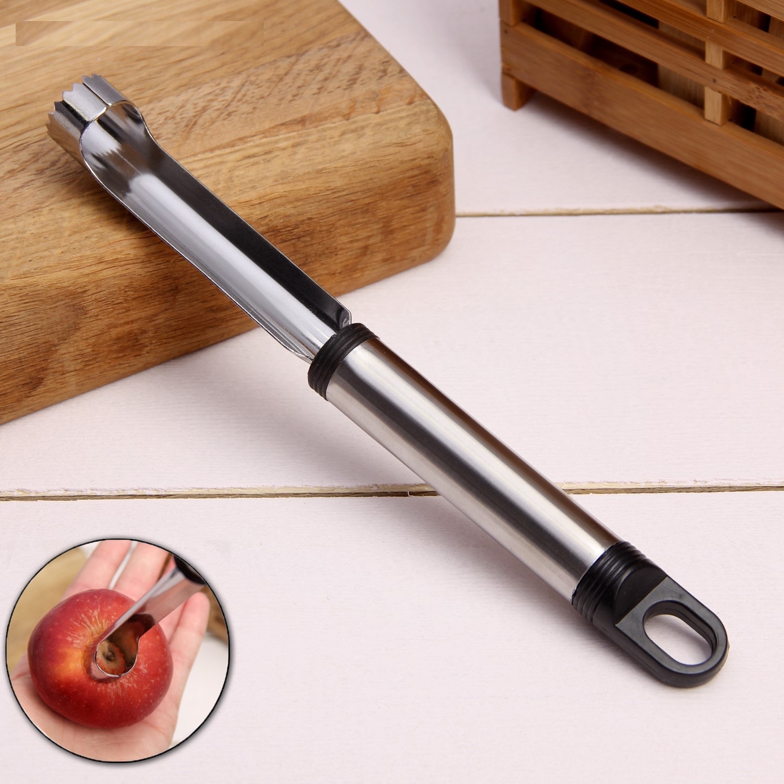 Нож для удаления сердцевины яблок Доляна Помощник 21 см