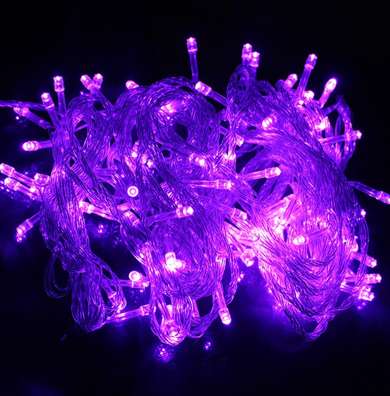 Электрогирлянда светодиодная Гроздь Cluster Lights 100 фиолетовых LED огней 8 режимов 2,7м