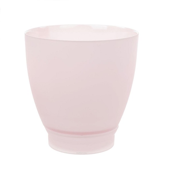 Горшок для цветов NinaGlass d16,2см, h16,6см, 1,7л с поддоном стеклянный  розовый