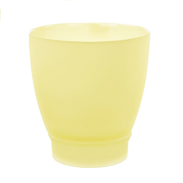 Горшок для цветов NinaGlass d16,2см, h16,6см, 1,7л с поддоном стеклянный ваниль