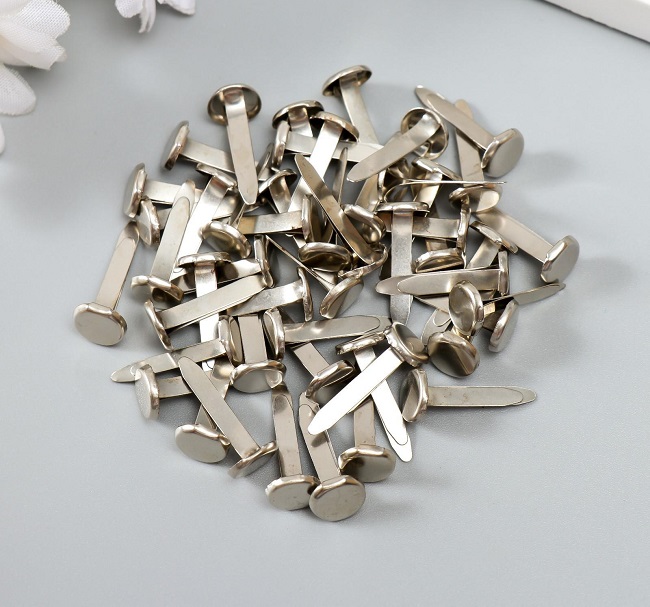 Брадсы для творчества Арт Узор Серебристые металл набор 50 шт 1,9 см