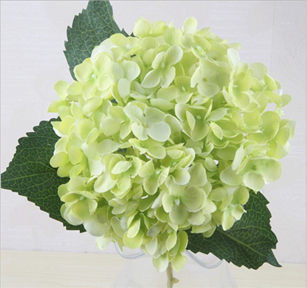 Искусственные цветы NN Гортензия 50 см зеленая