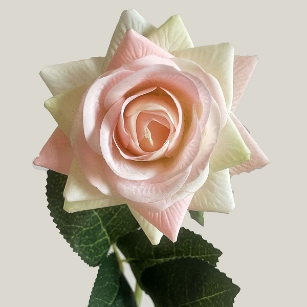 Искусственные цветы NN Ветка Роза 43 см шампань