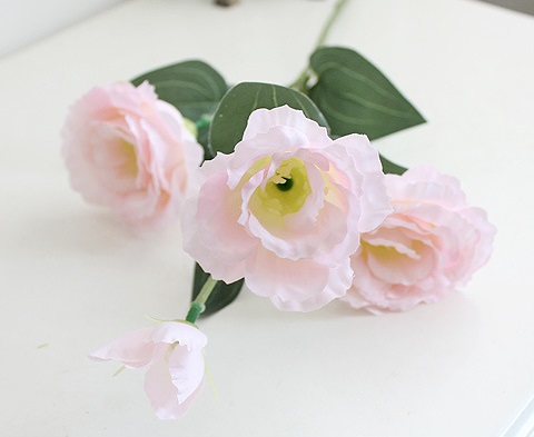 Искусственные цветы NN Ветка Эустома 65 см светло-розовая