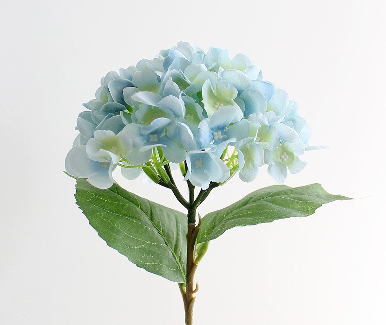 Искусственные цветы NN Гортензия 46 см светло-голубая