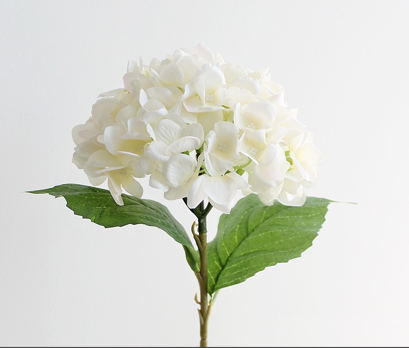 Искусственные цветы NN Гортензия 46 см молочная