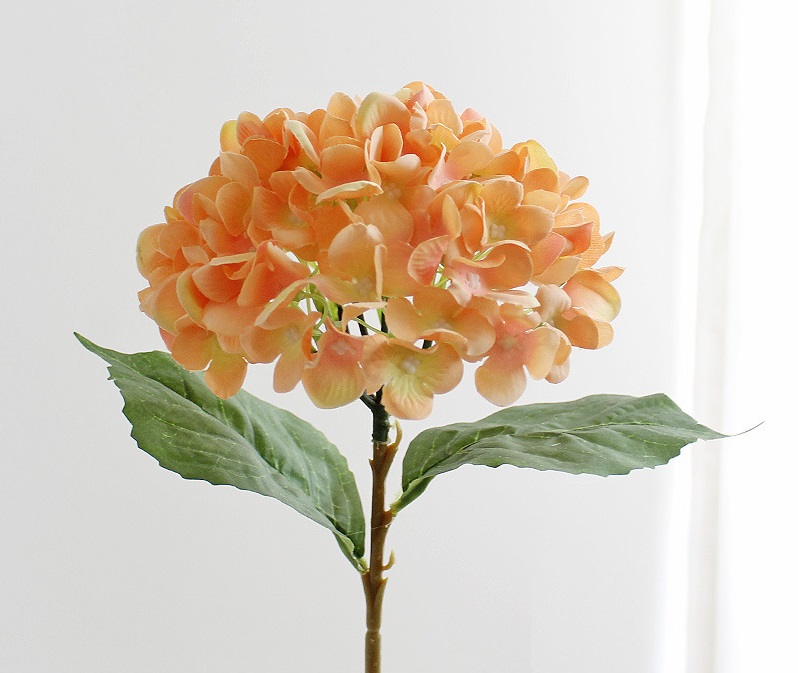 Искусственные цветы NN Гортензия 46 см абрикосовая
