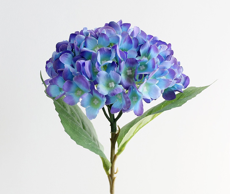 Искусственные цветы NN Гортензия 46 см пурпурно-синяя