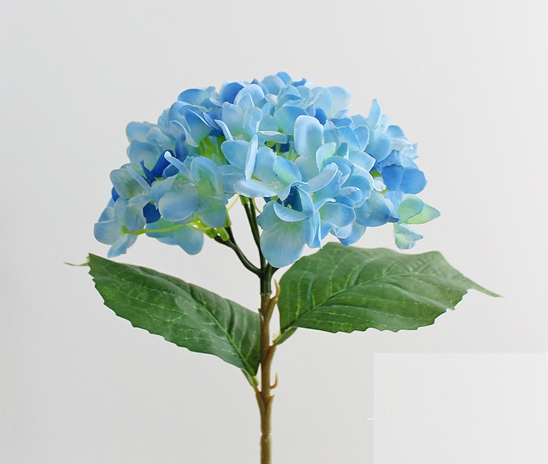 Искусственные цветы NN Гортензия 46 см голубая