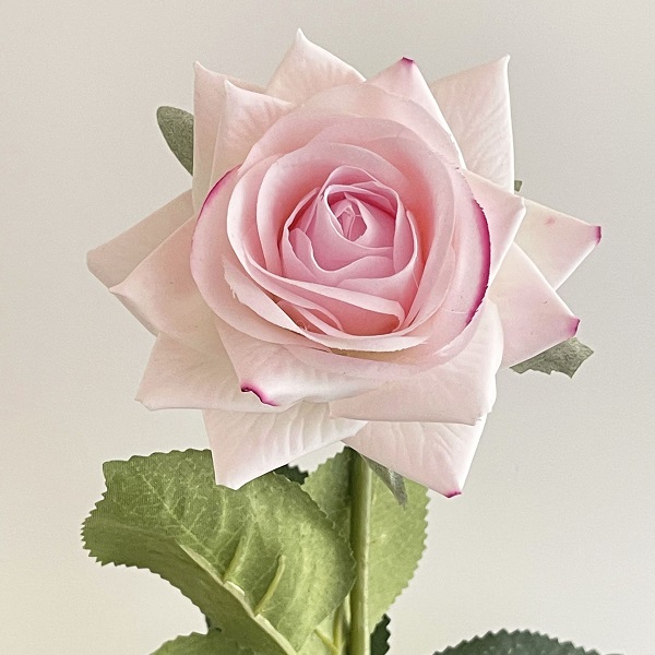 Искусственные цветы NN Ветка Роза 43 см молочная