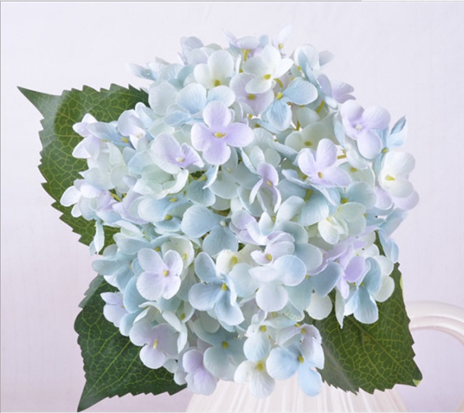 Искусственные цветы NN Гортензия 50 см голубая