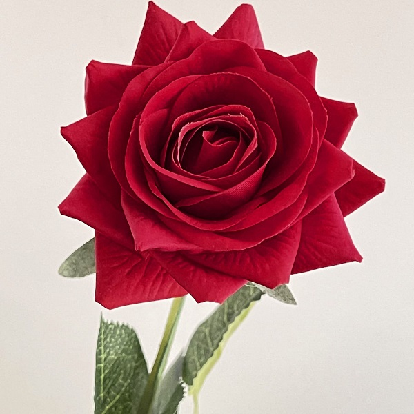 Искусственные цветы NN Ветка Роза 43 см красная