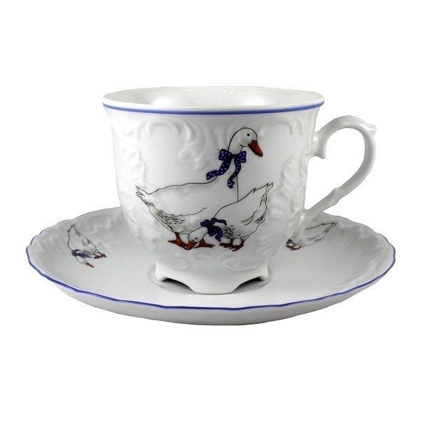Кофейная пара Cmielow Rococo Гуси 170 мл 12,5 см Кофейная пара Cmielow Rococo Гуси 170 мл 12,5 см