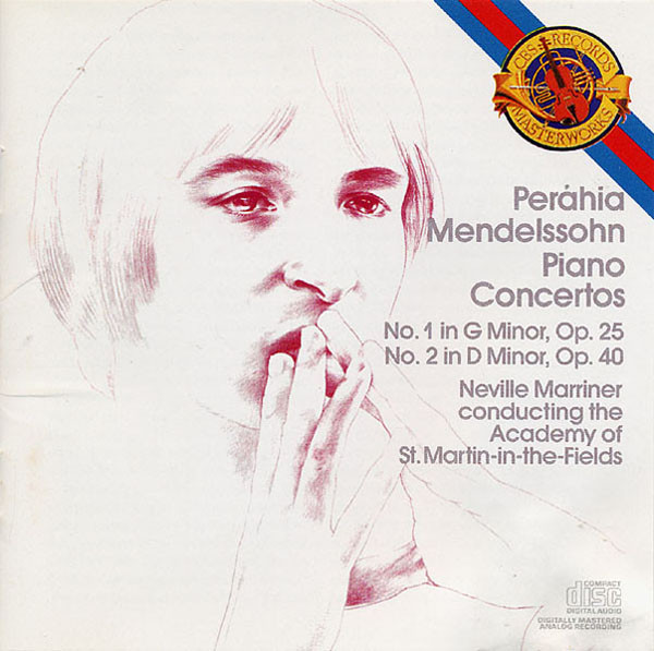 Murray Perahia 'Felix Mendelssohn 'Piano Concertos No 1 & 2' CD/1984/Classic/Europe