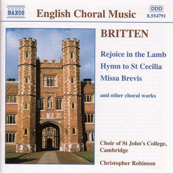 Benjamin Britten 'St. John's College Choir' CD/2000/Opera/Europe