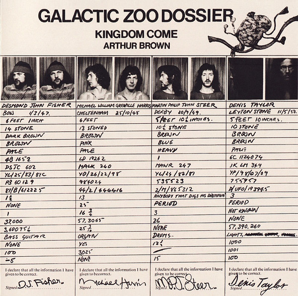Arthur Brown's Kingdom Come 'Galactic Zoo Dossier' CD/1971/Prog Rock/US