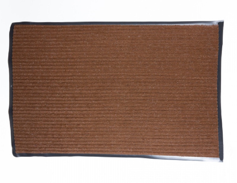 Коврик придверный StarExpo Стандарт 50x80 см влаговпитывающий ребристый коричневый