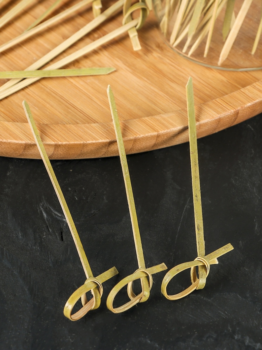 Набор шпажек для канапе Доляна h12 см бамбук 100 шт