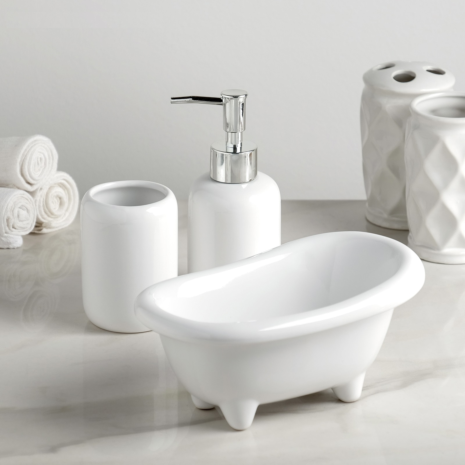 Набор для ванной комнаты Sima Ванночка Белый 3 предмета