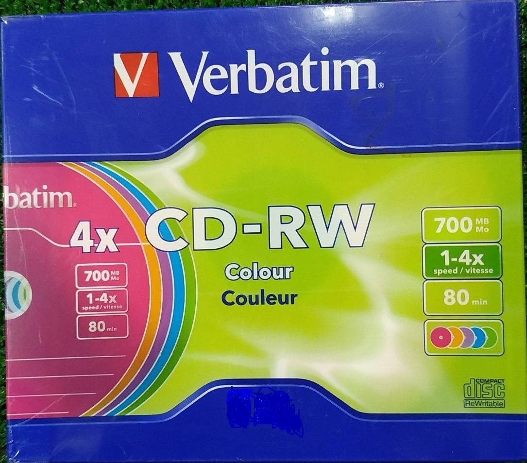 Диск Verbatim CD-RW 700Mb 4X Slim 80min