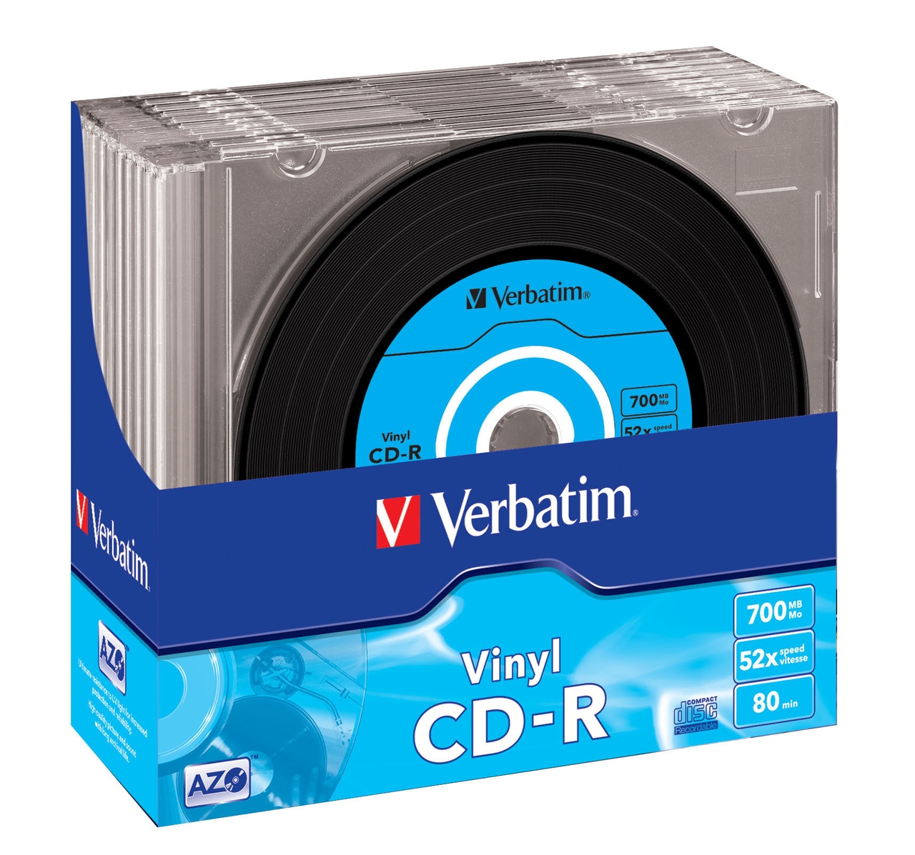  Verbatim CD-R 700Mb 52x Vinyl slim box 80min