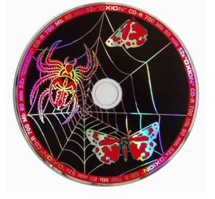 Диск Mirex CD-R 700Mb 52x Slim 80min Паук Black