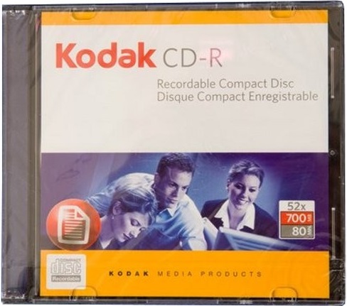 Диск Kodak CD-R 700mb 52x Slim 80min