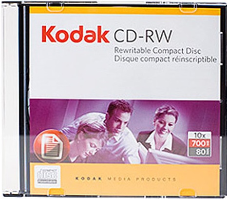  Kodak CD-RW 700mb 10x Slim 80min