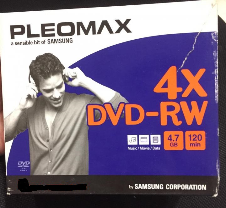 Диск Samsung Pleomax DVD-RW 4.7Gb 4x Jewel 120min
