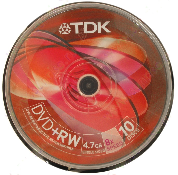 Диск TDK DVD+RW 4,7Gb 8x 10шт.