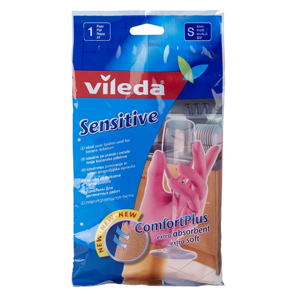 Перчатки хозяйственные Vileda Sensitive S