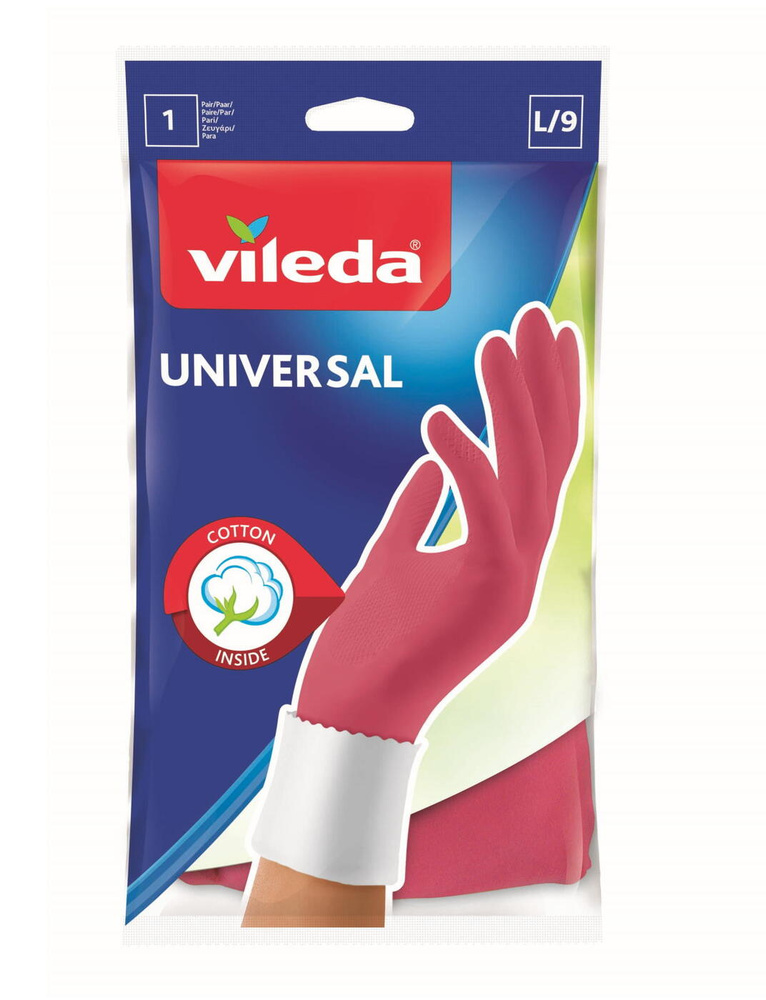 Перчатки хозяйственные Vileda Universal размер 8 M 1 шт
