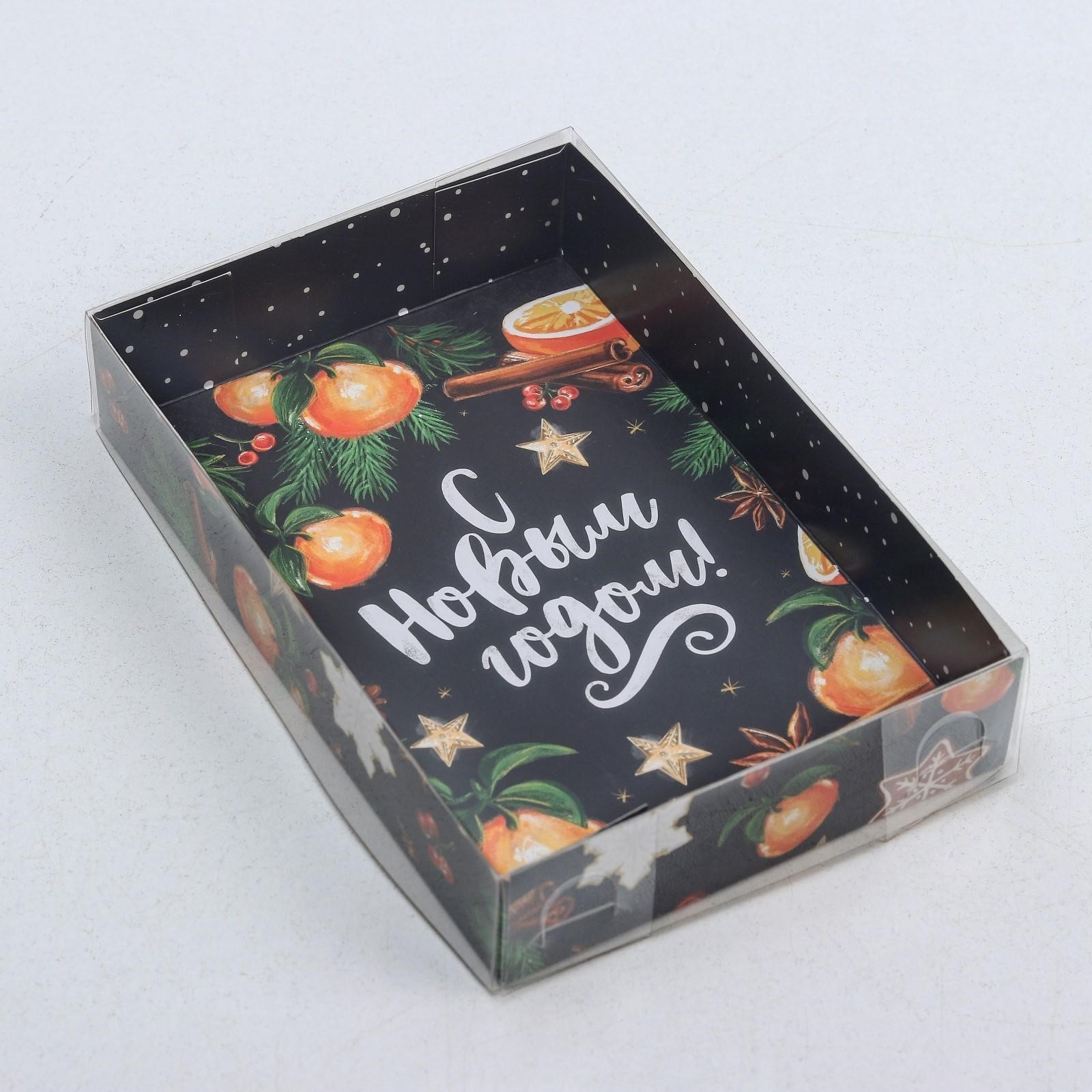 Коробка для кондитерских изделий Дарите Счастье Новогодняя 17x12x3 см