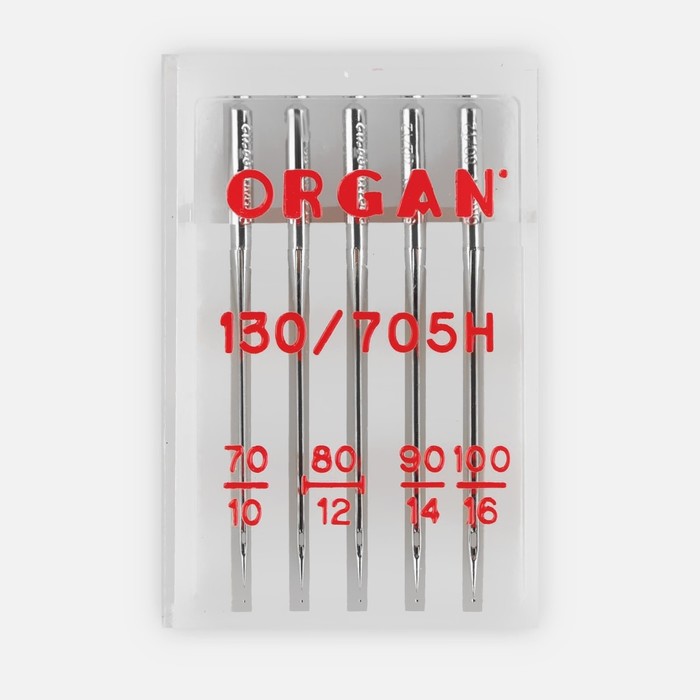 Иглы для бытовых швейных машин Organ универсальные №70-100 5 шт