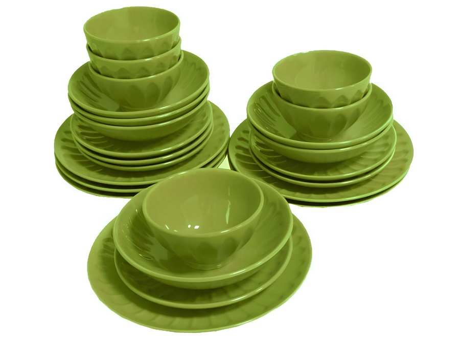 Сервиз обеденный Keramika Takim Yemek Badem 24 предмета зеленый