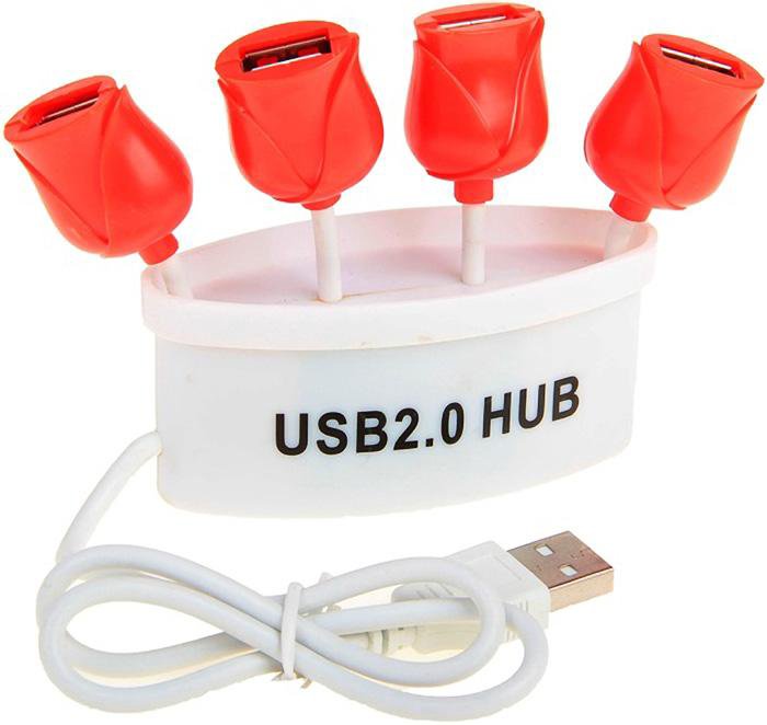 Разветвитель NN USB на 4 порта тюльпаны