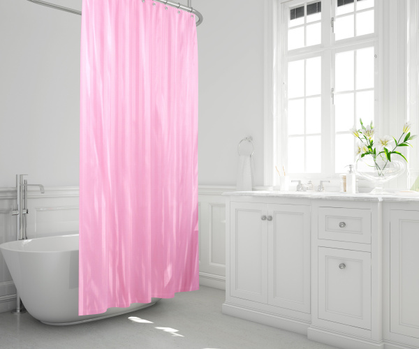 Штора для ванной Bacchetta Rigone 180х200см розовая