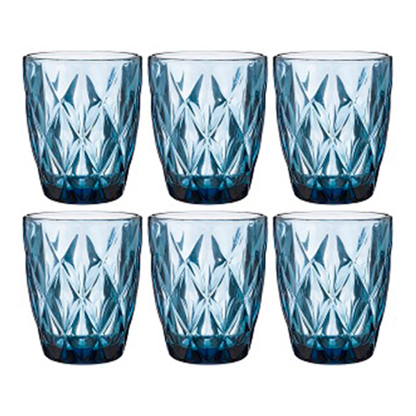 Набор стаканов для воды Glass Ware 280мл 6 шт синий