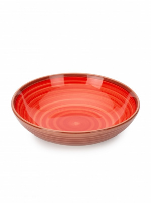 Тарелка суповая Fioretta Wood Red 20см