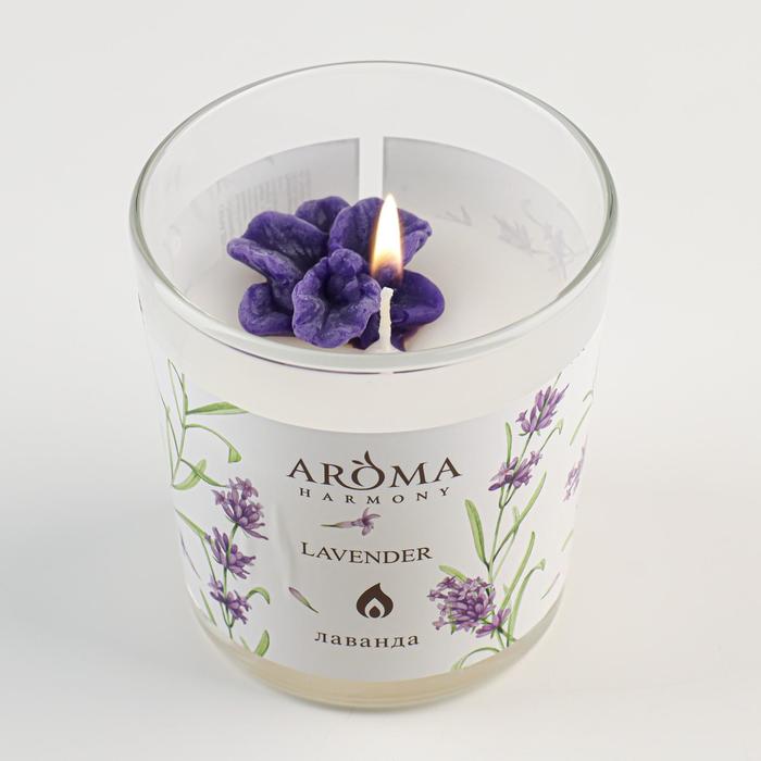 Свеча ароматическая Aroma Harmony Лаванда в стакане 160 г 